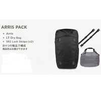 Arrisシリーズのバックパック　4点一式、新品、未使用、タグ付き、Olive　完全防水、機内持ち込み可、合体するバックパック