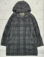00s balanceweardesign バランスウェアデザイン フード付 チェック柄 ブラック デニム コート ジャケット XL 02年 ANACHRONORM BAL 241co.