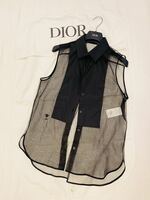 22ss 31万 Christian Dior ディオールノースリーブブラウス シャツノースリーブシャツ