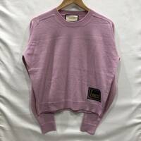 【GUCCI】グッチ Love Parade Wool-Jacquard Sweater Pink 695802 1921 薄手ニット セーター ウール ピンク ロゴ レディース M ts202404