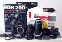 ◆初心者入門＆付属品多数◆ Canon キャノン EOS 20D 超望遠Ｗズームレンズセット
