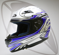 フルフェイスヘルメット キッズヘルメット シルバーブルー bzk-1　SG規格・全排気量 送料無料