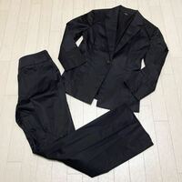 和150★ ef-de エフデ セットアップ テーラードジャケット パンツ オフィスカジュアル 9 レディース ブラック