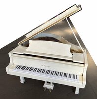 埼玉県 引取限定 K. KAWAI KG-1 グランドピアノ 白 88鍵盤 2本ペダル 河合楽器 ホワイト 【現状品】