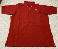 ヨネックス YONEX ゴルフウェア　半袖ボタンダウンポロシャツ　Mサイズ　赤