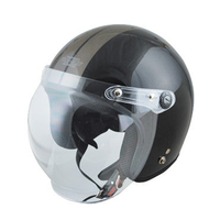 ジェットヘルメット (ブラック/ガンメタル) SG規格適合 全排気量対応 UVカット バイクヘルメット 大きいサイズ 軽量 軽い