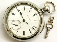 1883年製◆ILLINOIS 鍵巻き 大型18S 11石 Gr,2 イリノイ大型懐中時計◆
