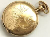 1894年製◆ELGIN 美彫金フルハンター 0S 7石 Gr.109 エルジン懐中時計◆