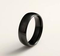 シンプル ワイド デザイン リング 指輪 23号 ブラック 黒色 平打ち 新品