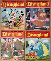 2◆ディズニー・Disney雑誌・1970年代（50年前のコミック）4冊セット「不思議の国のアリス、ピノキオ、白雪姫、ダンボ、ピーターパン、他