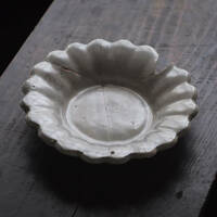 希少 17世紀オランダ 白デルフト 輪花皿 19cm / アンティーク1660年-1690年頃 デルフト焼 阿蘭陀 和蘭 白釉 白錫釉 ファイアンス