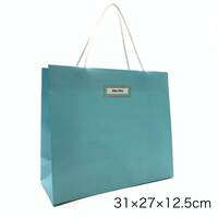 miumiu ミュウミュウ ショッパー ショップ袋 紙袋 水色 ブルーカラー 付属品 31×27×12.5cm ブランド 管理RY138
