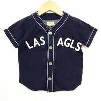 ユナイテッドアローズ 半袖シャツ ベースボールシャツ ロサンゼルス キッズ 男の子用 105サイズ ネイビー UNITED ARROWS