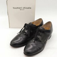 ツモリチサト ドレスシューズ レースアップ 靴 シューズ 日本製 黒 レディース 24.5cmサイズ ブラック TSUMORI CHISATO