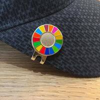 ゴルフマーカー SDGs クリップ 25mm 送料無料 ゴルフ用品 かわいい オシャレ ゴールド 目立つ