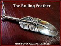 【JOHN SILVER】ジョンシルバー/original/the/rolling/feather/silver/jewelry/フェザー/925/銀製品/Mサイズ