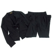 ヴィヴィアンウエストウッド Vivienne Westwood アングロマニア スーツ 上下セットアップ ストライプ ジャケット パンツ 黒 ブラック 42
