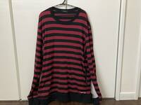 美品undercover アンダーカバー ボーダーシャツ　黒×赤　サイズ2