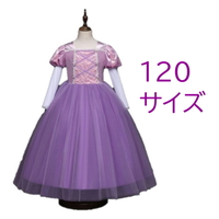 【即納】コスプレ 子供衣装 紫ドレス 120cm 子供 キッズ ハロウィン HALLOWEEN プリンセス 姫 仮装 コスチューム
