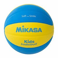 ミカサ(MIKASA) スマイルバスケットボール 5号 (男子用・女子用・小学生) EVA 特殊スポンジ スマイルシリーズ 黄/青 SB5-YB