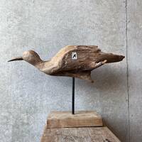 チークバードA 木彫り インテリア 鳥