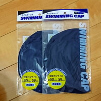 送料無料 ２枚セット 水泳帽 紺 スイムキャップ プール 大人 子供 スイミングキャップ