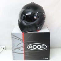 【美品】ROOF ルーフ BOXER V8 システムヘルメット XXLサイズ マットブラック ボクサー フルフェイス バイク 二輪 オートバイ 仮面ライダー