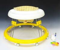 ◆(NS) 昭和レトロ 当時物 折り畳み式 歩行器 約41㎝×65㎝ ベビーウォーカー 黄色 イエロー 移動用品 ベビー用品 