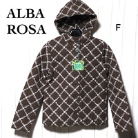 ALBAROSA ナイロン フードジャケット/アルバローザ 総ロゴ キルティング 中綿 ブルゾン 未使用