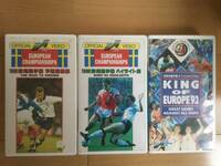 【おまけあり】サッカー　 VHS 3本　1992欧州選手権　