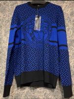 Versace ヴェルサーチ　セーター　ブルー　メドューサ　size50