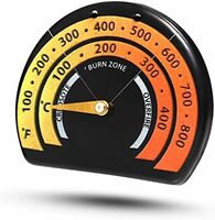ストーブ 温度計 最新式 マグネット付 100度400度まで計測 サーモメーター 熱に強いセラミックデカール