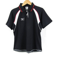 ミズノ 半袖ポロシャツ メッシュ ゴルフウエア 日本製 レディース Lサイズ ブラック Mizuno