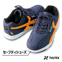 アイトス TULTEX 安全靴 【 AZ-51622 】セーフティシューズ ■22.5cm■ ネイビー×オレンジ 耐油 静電 鋼製先芯入り JSAA規格A種