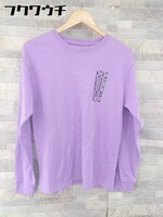 ◇ X-girl エックスガール ロゴ プリント 長袖 Tシャツ カットソー サイズ1 パープル ブラック レディース
