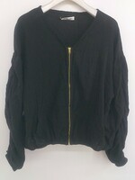 ◇ natural couture ナチュラルクチュール ジップアップ 長袖 ジャケット ブラック レディース P