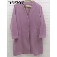 ■ N. Natural Beauty アンゴラ混 長袖 コート サイズS ピンク系 レディース