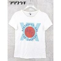 ◇ A.P.C. アーペーセー プリント クルーネック 半袖 Tシャツ カットソー サイズXS ホワイト レディース