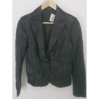 ◇ COMME CA DU MODE コムサデモード 羊革 シープスキン 長袖 ジャケット サイズ11 ブラック レディース