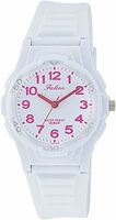  Q&Q 腕時計 アナログ 防水 ウレタンベルト VS06-006 ホワイト ピンク
