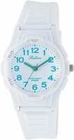  Q&Q 腕時計 アナログ 防水 ウレタンベルト VS06-005 レディース ホワイト ライトブルー