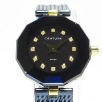 CENTURY(センチュリー) 腕時計 プライムタイム 606.5.S.92.15.SM5 レディース 12Pダイヤ/ダイヤインデックス/ダイヤ0.06ct 黒