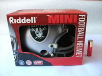 即決　希少　Riddell アメリカンフットボール　RAIDERS　レイダース Size 3 5/8 ミニチュア ヘルメット　フイギュア