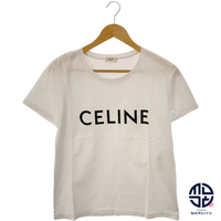 CELINE セリーヌ ロゴ Tシャツ 白 ホワイト 2X314916G ブランド アパレル レディース Lサイズ 服