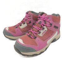 ●HI-TEC ハイテック ウォータープルーフ トレッキングシューズ 22.5cm ピンク系 アウトドアシューズ 登山靴 ハイキング レディース 女性用