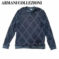 ARMANI COLLEZIONI アルマーニ トップス トレーナー グレー タオル生地 S