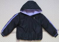 アナスイミニ　リバーシブル　コート　130サイズ　ダウンコート　紫×黒　女の子　キッズ　子供服　冬物　上着　ナルミヤ　anasuimini