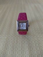 ■VEXCEL（ヴェクセル）■レディス腕時計■電池切れ・ドイツ製皮革ベルト使用・made　in　france・スクエア型フェイス■