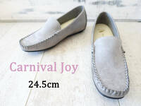 新品【Carnival Joy】24.5cm - スリッポン シルバー グレー レディース 靴 カーニバルジョイ 