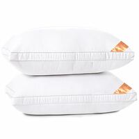 2個セット 枕 まくら ホテル仕様 高反発枕 横向き対応 丸洗い可能 立体構造 ホワイト(長さ63cm*幅43cm高さ18cm)